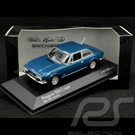 Peugeot 504 Coupe 1974 Irisblau Metallic 1/43 Minichamps 400112124