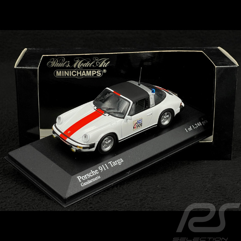 Porsche 911 Targa 1977 Police White 1/43 Minichamps 400061290
