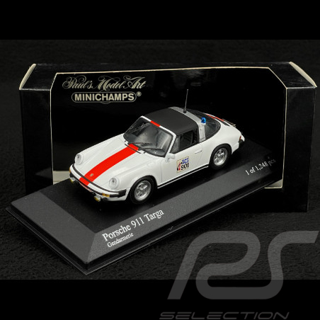 Porsche 911 Targa 1977 Police White 1/43 Minichamps 400061290