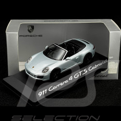 Porsche 911 Cabriolet Carrera 4 GTS type 991 Mk II 2017 rhodium grey 1/43 Herpa WAP0201040H