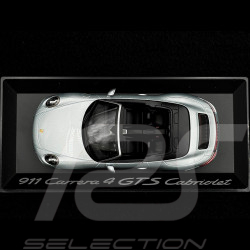 Porsche 911 Cabriolet Carrera 4 GTS type 991 Mk II 2017 rhodium grey 1/43 Herpa WAP0201040H