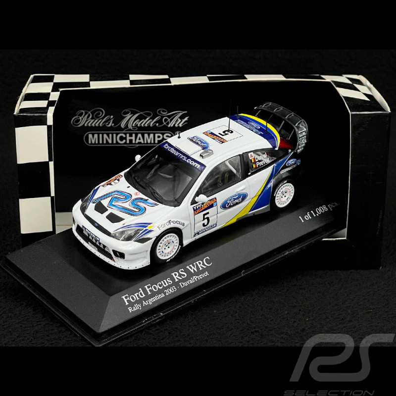 Ford Focus RS WRC n° 5 Rallye Argentinien 2003 Blau Weiß 1/43 Minichamps 400038305