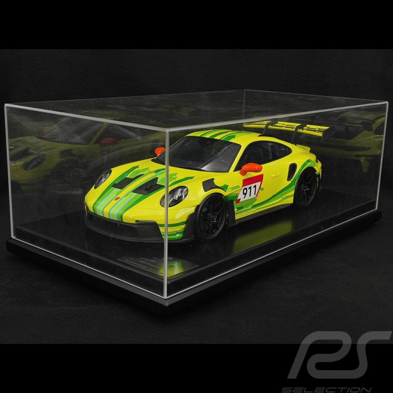 Exemplar 3 / 200 – Porsche 911 GT3 RS Typ 992 2024 Gelb / Grün Grello 1/12 Spark WAP0232800SGT3