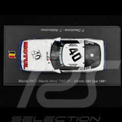Mazda RX‑7 n°40 Vainqueur 24h Spa 1981 1/43 Spark 43SPA1981