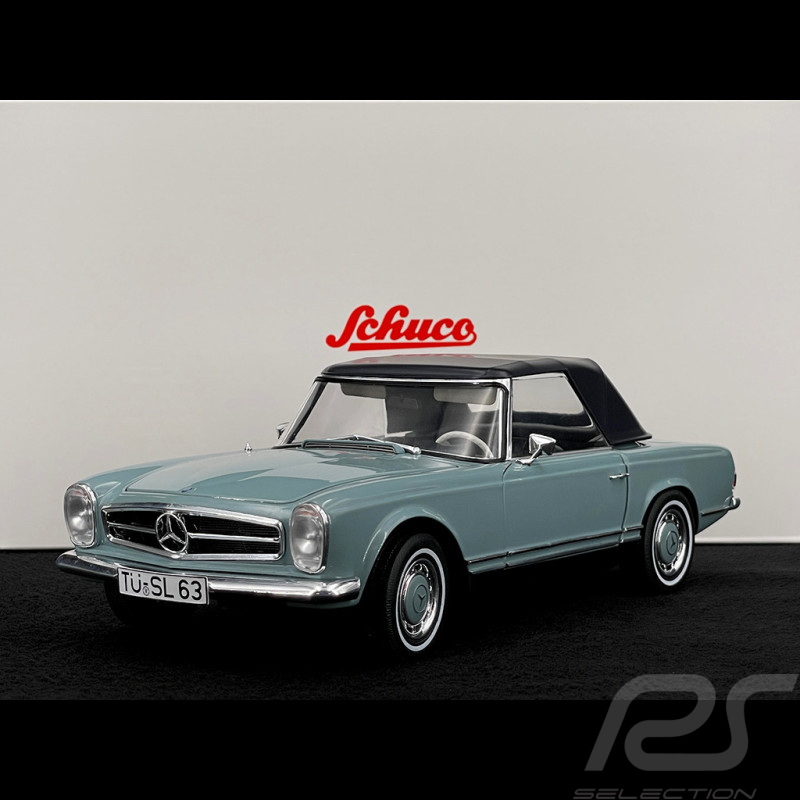 Mercedes-Benz 280 SL Pagode W113 1968 Silbergrün 1/18 Schuco 450060000