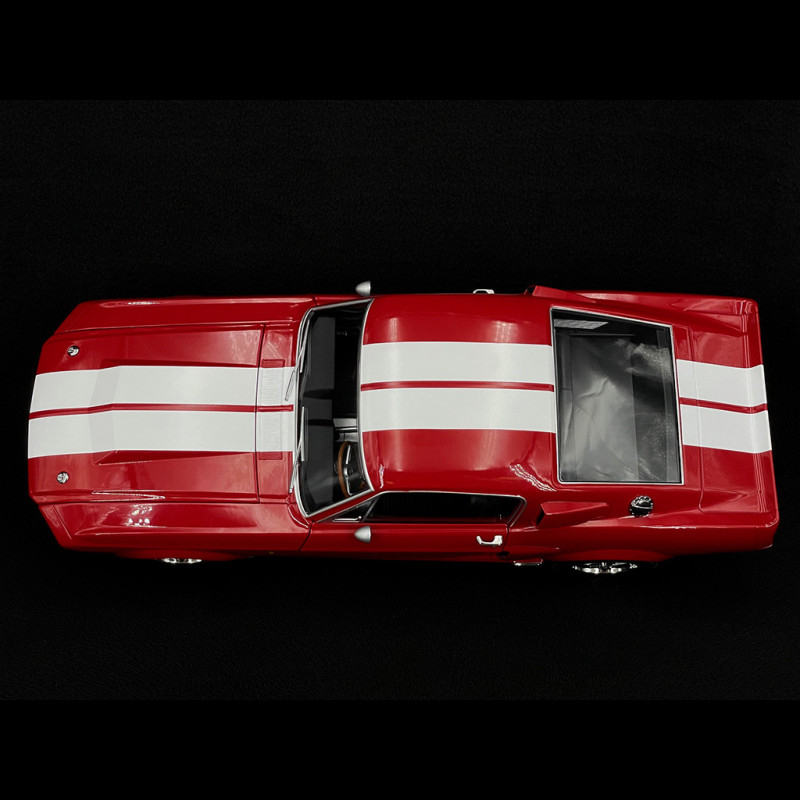 Modèle Réduit 1:12 Ford Mustang GT500 Eleanor 1967 - KK Scale Rouge & Blanc
