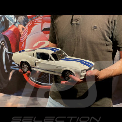 Ford Mustang Shelby GT500 Eleanor Coupé 1967 Blanc / Bleu 1/12 KK-Scale KKDC120172