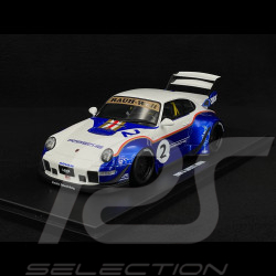 Porsche 911 RWB x Liberty Walk Type 993 2023 Bleu / Blanc 1/18 GT Spirit GT530