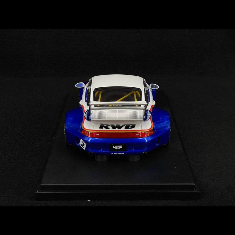 Porsche 911 RWB x Liberty Walk Type 993 2023 Blue / White 1/18 GT