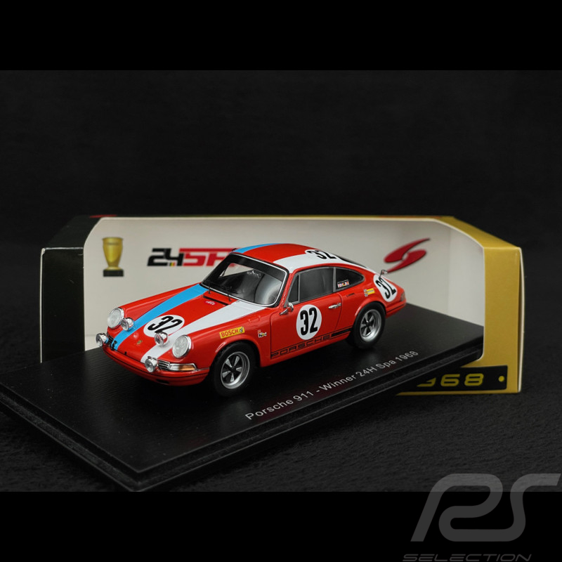Porsche 911 n°32 Winner 24h Spa 1968 1/43 Spark 43SPA1968