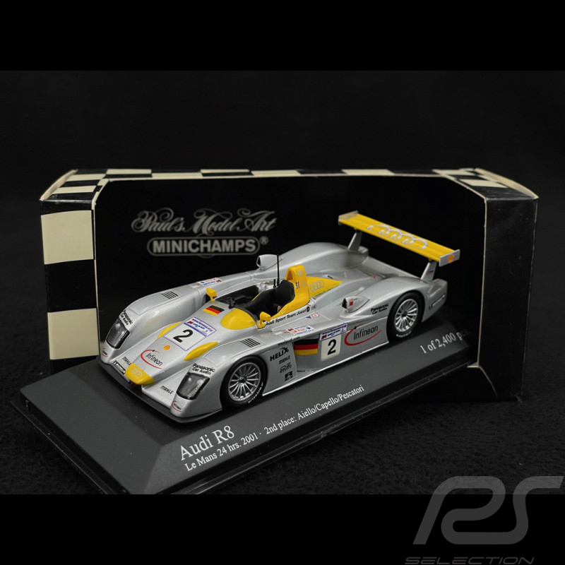 Audi R8 n° 2 2nd 24h Le Mans 2001 1/43 Minichamps 400011202