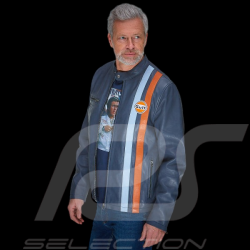 Gulf Leather Jacket Roadmaster Navy Blue GU252JAM05-100