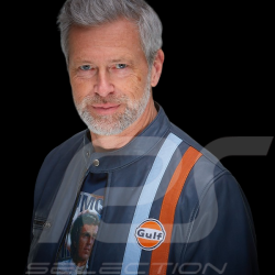 Gulf Lederjacke Roadmaster Marineblau GU252JAM05-100