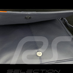 Gulf Shoulder Bag Racing in Leather Silvertsone Navy Blue GU252ACM02-100