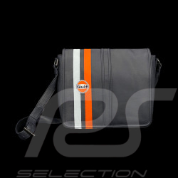Sac Gulf Racing à Bandoulière en Cuir Silvertsone Bleu Marine GU252ACM02-100