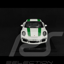 Porsche 911 R Type 991 2016 Blanc Pur Bandes Vertes 1/12 Schuco 450046900