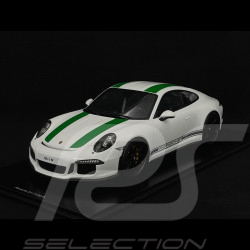 Porsche 911 R Type 991 2016 Blanc Pur Bandes Vertes 1/12 Schuco 450046900