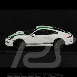 Porsche 911 R Type 991 2016 Pure White with Green Stripes 1/12 Schuco 450046900