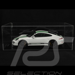 Porsche 911 R Type 991 2016 Pure White with Green Stripes 1/12 Schuco 450046900