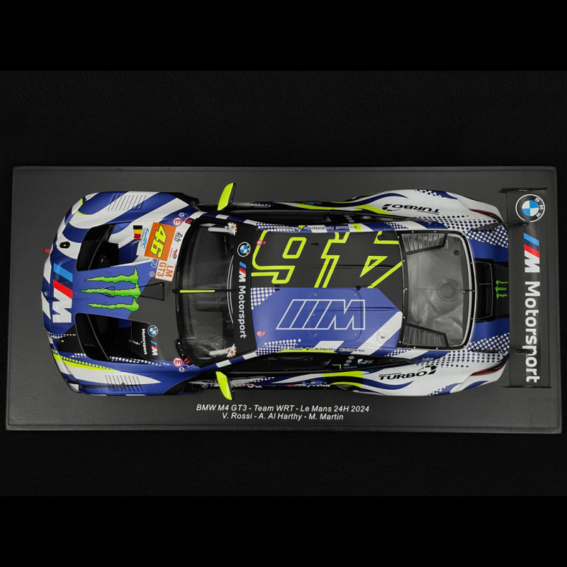 Valentino Rossi BMW M4 GT3 n° 46 24h Le mans 2024 1/18 Spark 18S669
