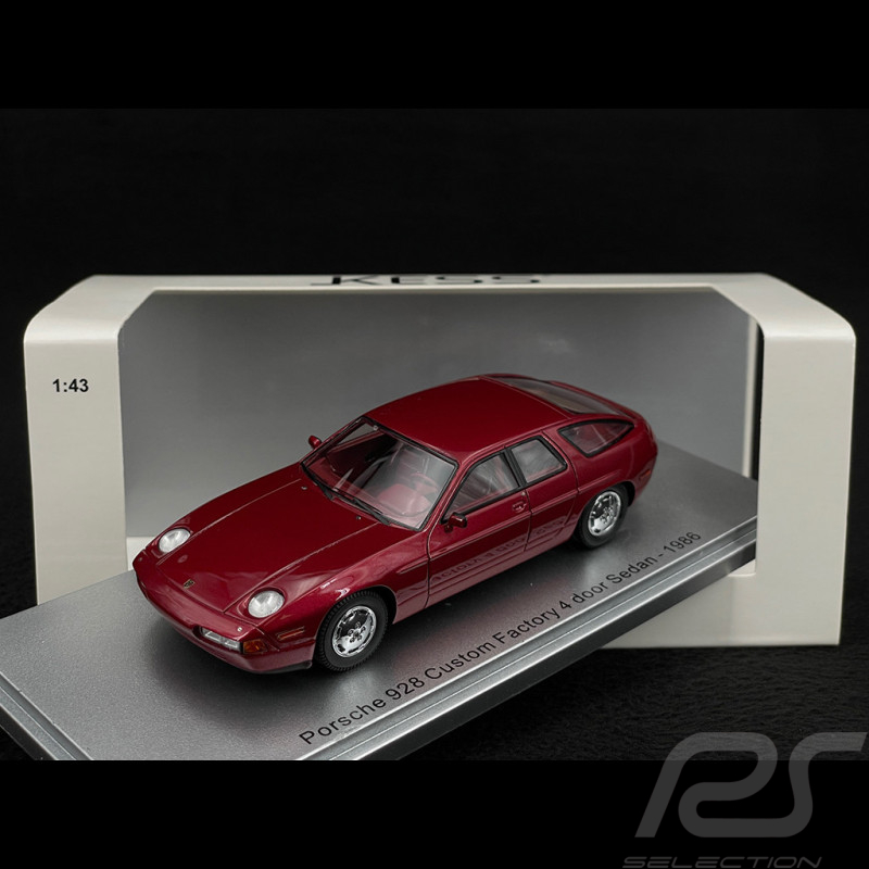 Porsche 928 Sedan 4 portes 1986 rouge métallisé 1/43 Kess KE43024010