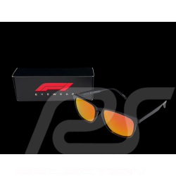 Formel 1 Sonnenbrille Schwarz-orangefarbene polarisierte Gläser F1TRS001