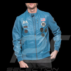 24h le Mans Leather Jacket Pierre Blue Maillard 27928-9922 - men