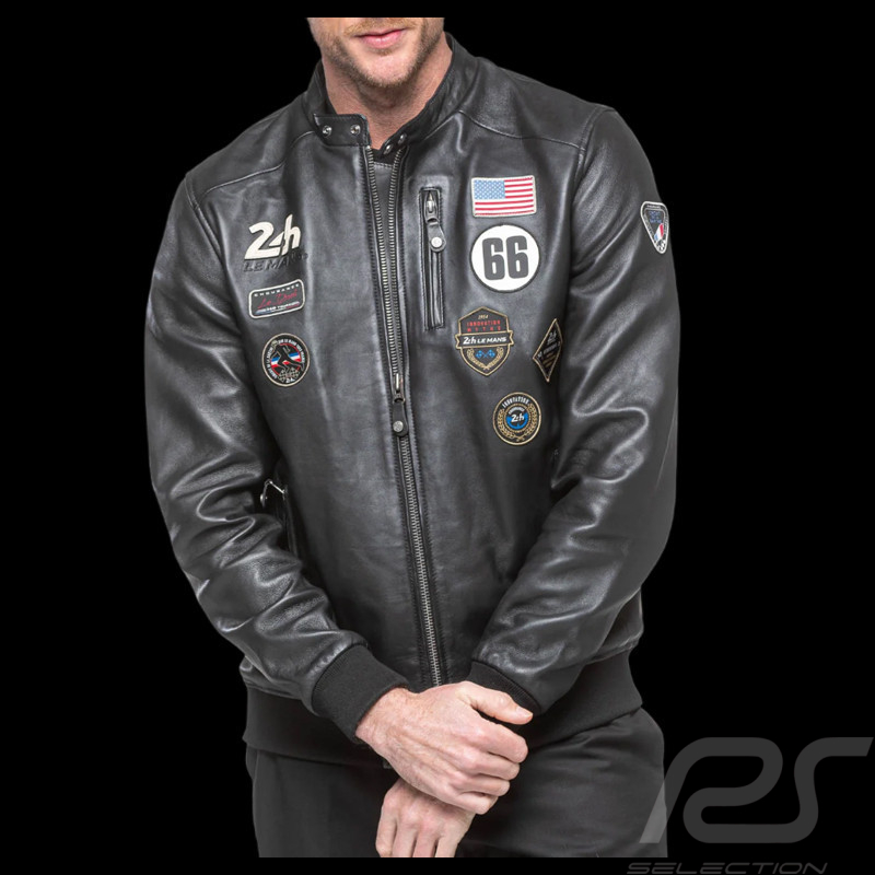 Veste Cuir 24h le Mans Pierre Noir 27928-1504 - homme