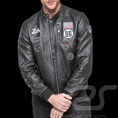 24h le Mans Lederjacke Pierre Schwarz 27928-1504 - herren