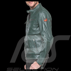 Veste Cuir Steve McQueen Dennis 3 Vert Pin 27942-3084 - homme