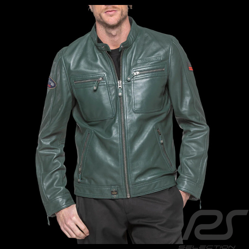 Steve McQueen Lederjacke Dennis 3 Pine Grün 27942-3084 - herren