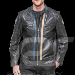 Veste Cuir 24h le Mans Steve McQueen Liam 2 Noir 27945-1504 - homme