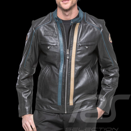24h le Mans Leather Jacket Steve McQueen Liam 2 Black 27945-1504 - men