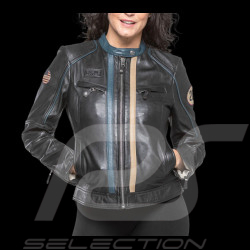 24h le Mans Lederjacke Steve McQueen Jutta 2 Schwarz 27947-1504 - damen