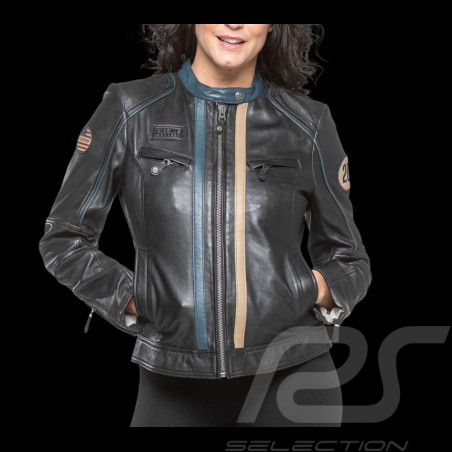 24h le Mans Leather Jacket Steve McQueen Jutta 2 Black 27947-1504 - women