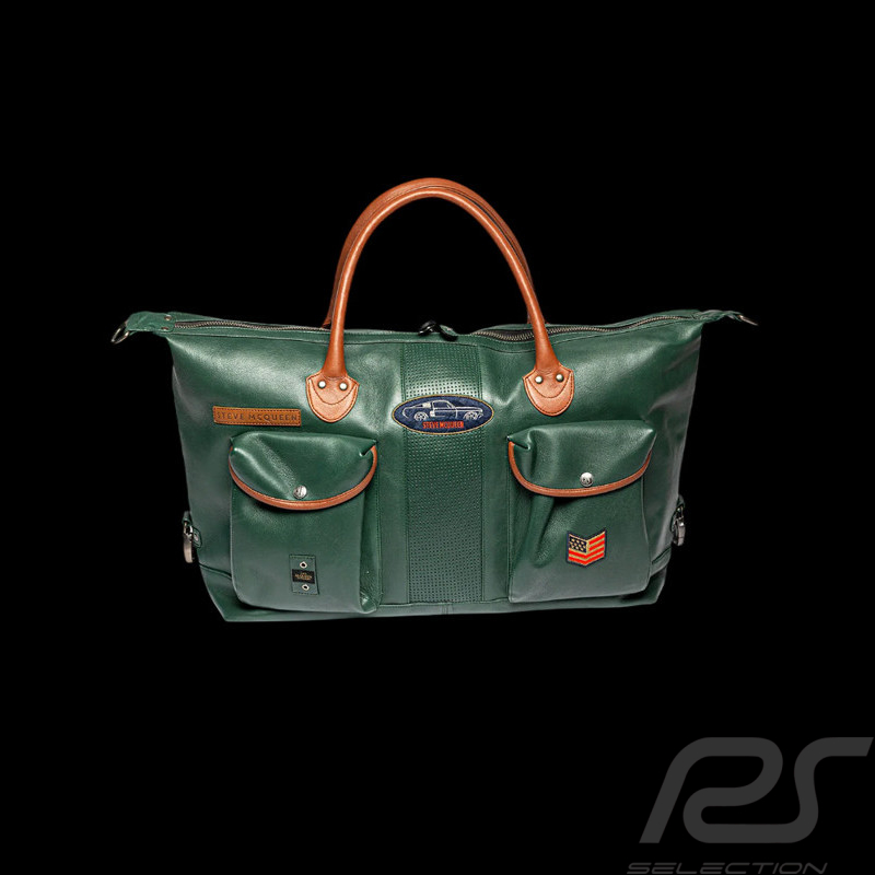 Steve McQueen Leder Reisetasche Duke 2 48h Pine Grün 27948-1504
