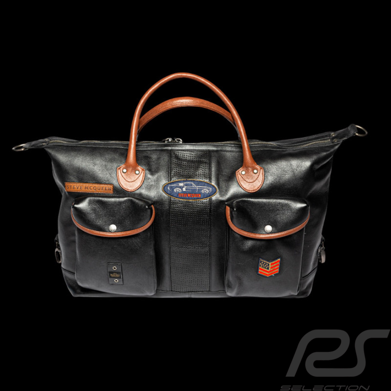 Steve McQueen Leather Travel Bag Duke 2 48h Black 27948-1504