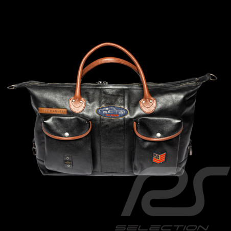Steve McQueen Leather Travel Bag Duke 2 48h Black 27948-1504