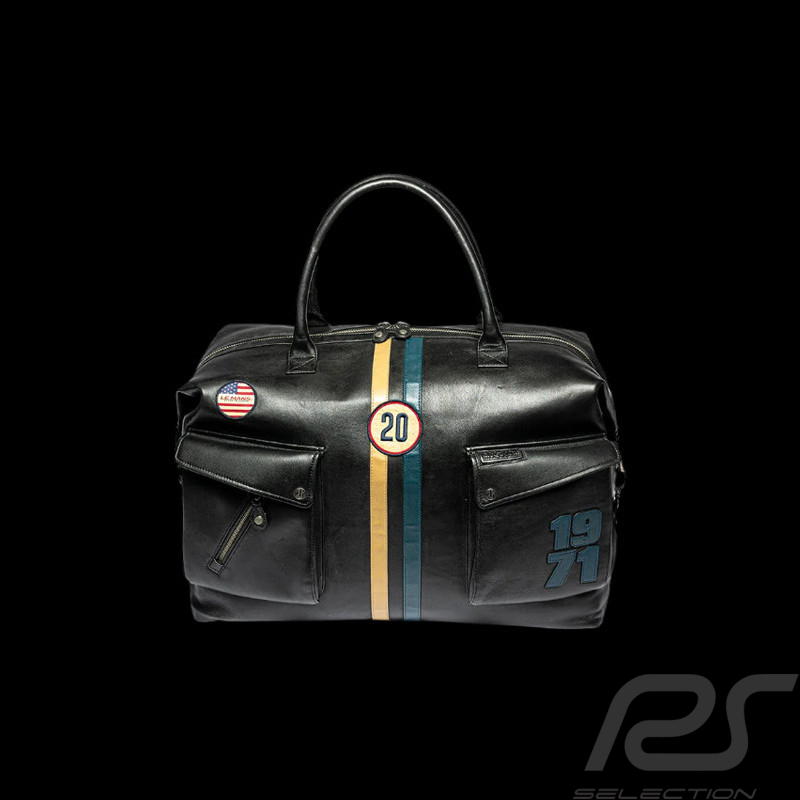 Steve McQueen Leder Reisetasche Dean 7 72h Scwharz 27950-1504