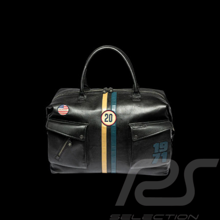 Sac de Voyage Steve McQueen en Cuir Dean 7 72h Noir 27950-1504