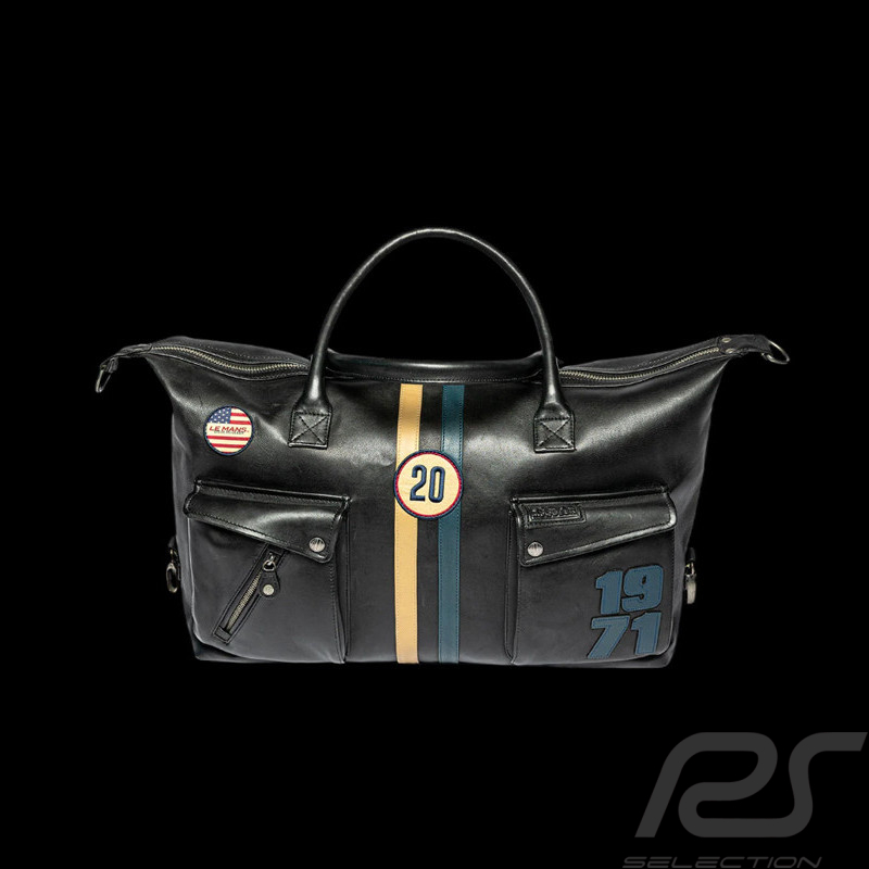 Steve McQueen Leather Travel Bag Nolan 7 48h Black 27953-1504