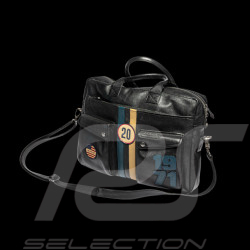 24h le Mans Messenger Leather Bag Steve McQueen Wayne 7 Black 27954-1504