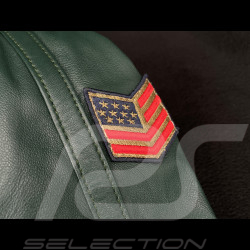 Veste Cuir Steve McQueen Dennis 3 Vert Pin 27942-3084 - homme