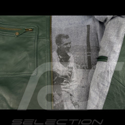 Veste Cuir Steve McQueen Dennis 3 Vert Pin 27942-3084 - homme
