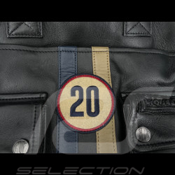Sac 24h le Mans Steve McQueen Messenger à Bandoulière en Cuir Wayne 7 Noir 27954-1504