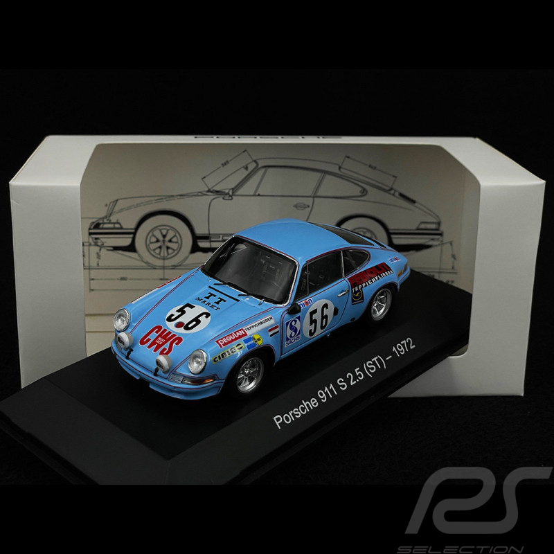 Porsche 911 ST 2.5 n° 56 1972 Bleu 1/43 Spark MAP02035423