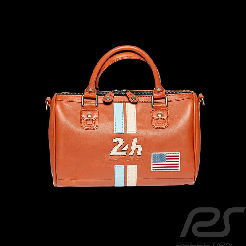 Sac à main 24h le Mans en Cuir Rosy Rouille 27940-9920