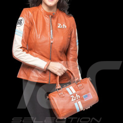 Sac à main 24h le Mans en Cuir Rosy Rouille 27940-9920