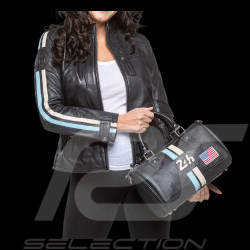 24h le Mans Leather Handbag Rosy Black 27940-1504