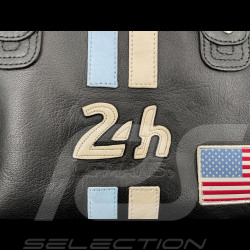 24h le Mans Leather Handbag Rosy Black 27940-1504